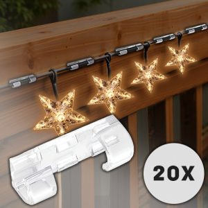 20x samoprzylepnych klipsów  do montażu światełek | CORDCLIP