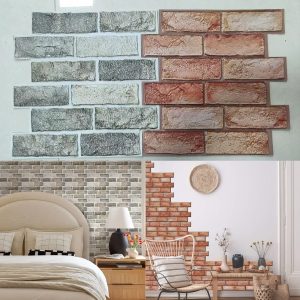 Samoprzylepna tapeta, imitująca cegłę (10 szt./0,9 m²) | NYBRICK