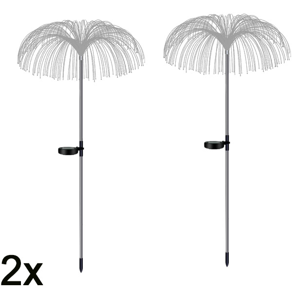 2x Tropikalne światła ogrodowe solarne | LUMIPALM