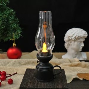 Lampa naftowa LED w stylu vintage | VINTALUM